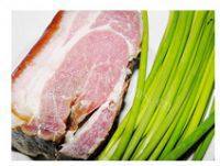 「自创」蒜苔炒腊肉做法图解1)