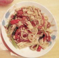 美味西红柿豆腐炒肉做法图解10)