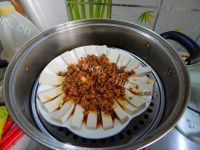 DIY肉末蒸豆腐做法图解12)