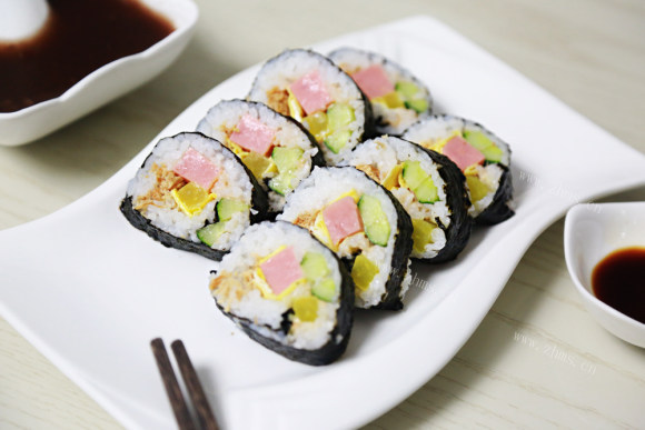 美味的自制寿司