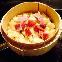 火腿土豆泥豆腐夹做法图解2)