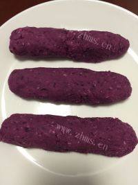 自制糯米紫薯饼做法图解5)