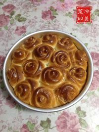 自制玫瑰花面包做法图解22)
