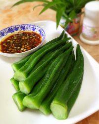 家常菜白灼秋葵