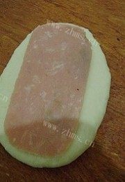 香葱火腿面包做法图解4)
