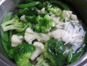 家常菜双菇扒时蔬做法图解2)