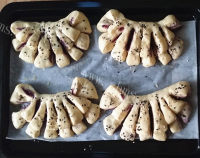 美味的紫薯扇子面包的做法图解十四