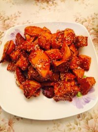 诱人的拔丝红薯做法图解5)