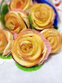 自制苹果玫瑰花做法图解16)