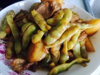 家常菜土豆豆角炖肉