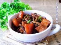 家常菜干豇豆烧肉