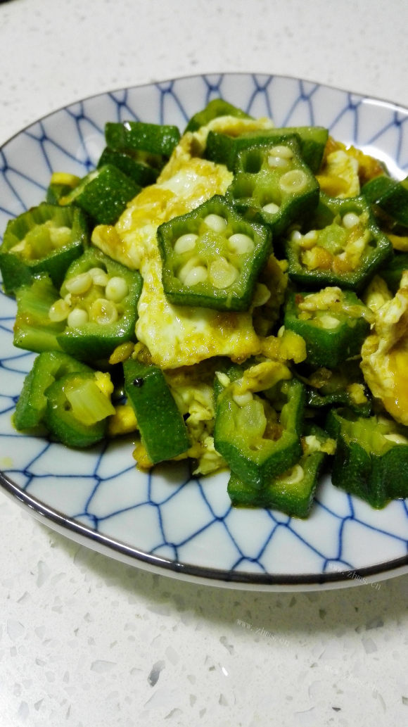 美味营养的秋葵炒蛋