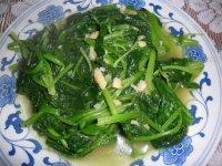 家常菜蒜蓉炒菠菜