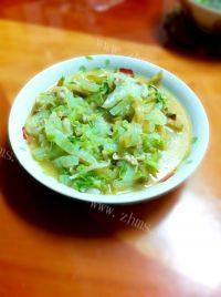 诱人的白菜炒肉丝