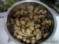 下酒菜五香毛豆花生做法图解1)