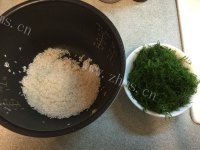 美味的茴香樱花虾炊饭做法图解2)