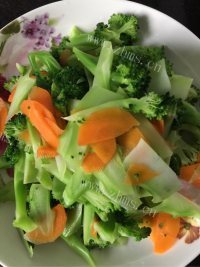 家常菜西兰花炒肉做法图解4)