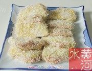 美味的酥炸茄夹做法图解4)