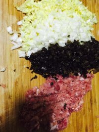 自制白菜木耳肉包子做法图解1)