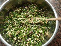 自制菜煎饼做法图解4)