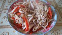 家常菜肉丝炒茭白