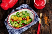 美味虾卤秋葵做法图解10)
