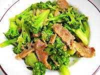 简单版肉片西兰花