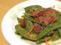 家常荷兰豆炒腊肠
