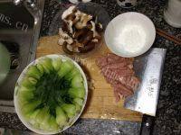 家常菜香菇青菜做法图解1)