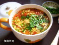 美味的西红柿鸡蛋汤