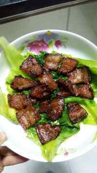 家常菜煎五花肉