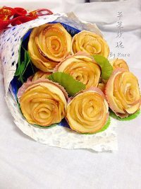 自制苹果玫瑰花做法图解17)