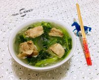 家常小白菜粉条排骨汤做法图解11)