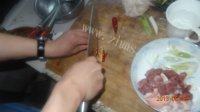 家常菜鸡腿菇炒肉片做法图解2)