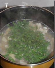 美味的荠菜豆腐羹做法图解7)