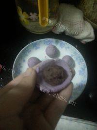 自制紫薯糯米饼做法图解5)