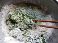 香气浓郁的青菜煎饼做法图解7)