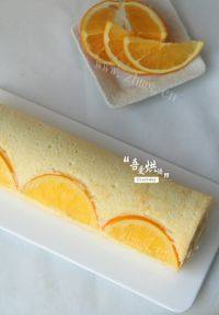 自己做的橙香蛋糕卷
