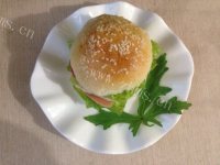 大厨之火腿汉堡做法图解11)