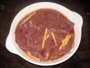 美味的枸杞猪肝粥做法图解3)