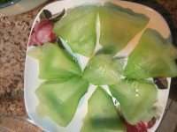 美味的翡翠虾仁做法图解6)
