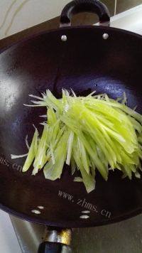 家常菜清炒莴苣丝做法图解5)