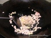 家常菜榄菜肉松炒四季豆做法图解2)