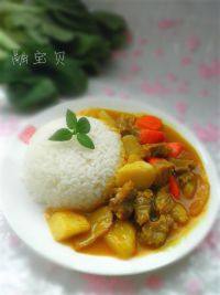 质嫩的咖喱牛肉饭