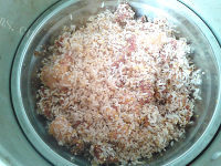 美味糯米蒸肉做法图解10)