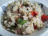 美味的培根炒饭