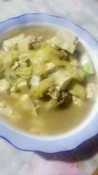 家常菜大白菜炖豆腐