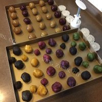 香甜的彩色桃山皮月饼做法图解2)