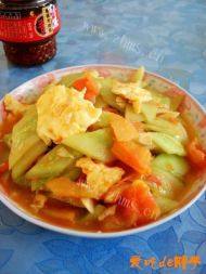 家常菜黄瓜番茄炒鸡蛋