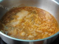 韩式泡菜海鲜豆腐煲做法图解9)